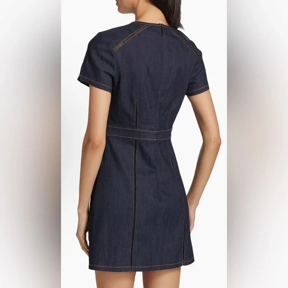 NEW Cinq à Sept Giana Stretch Denim Minidress 4 - Picture 5 of 13